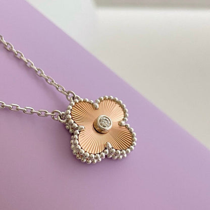 ˇGilded EraˇCLOVER 15MM DIAMOND LASER NECKLACE- CHRISTMAS 2024 SPECIAL EDITION