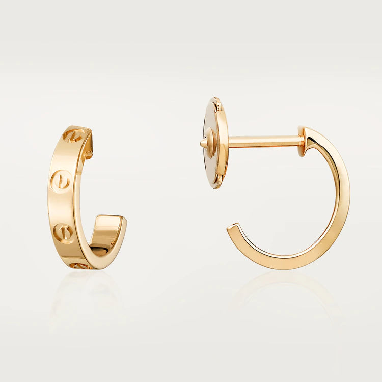 ˇGilded EraˇLOVE EARRINGS 2.65MM PINK GOLD