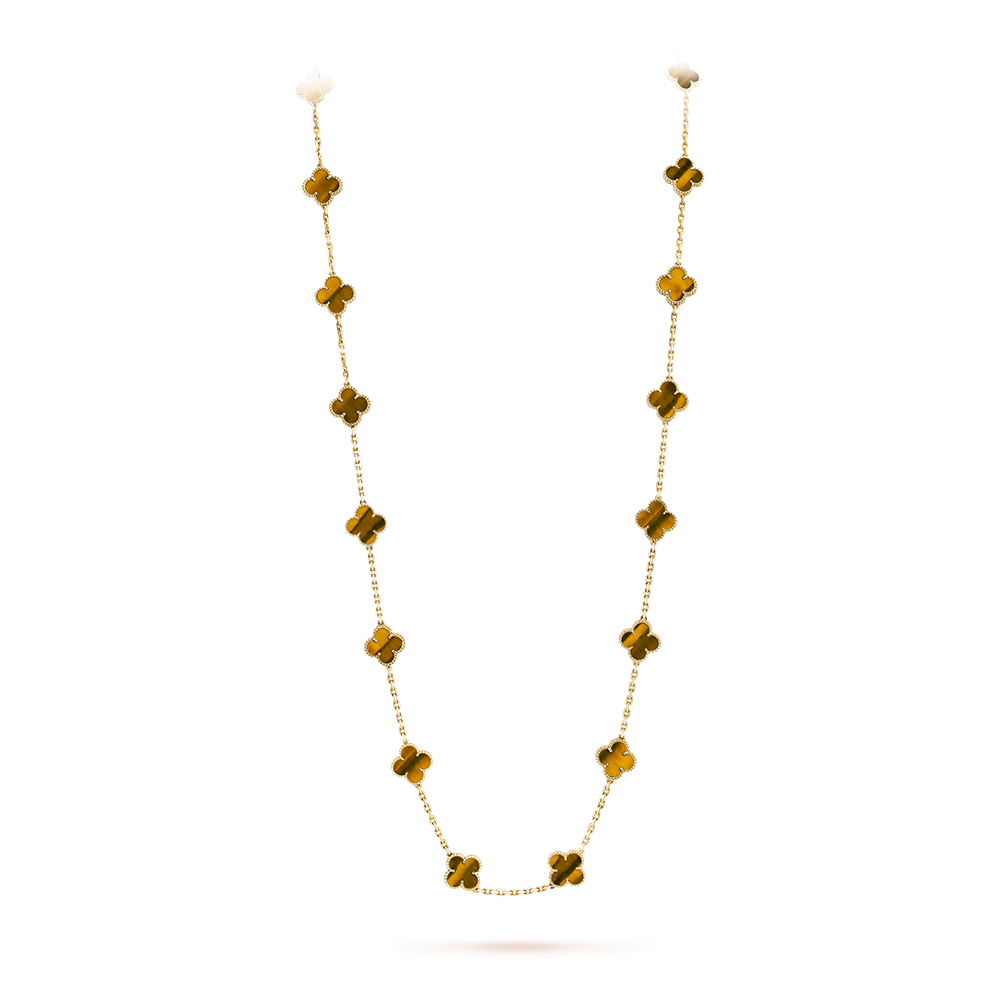ˇGilded EraˇCLOVER 20 MOTIFS TIGER EYE ROSE GOLD