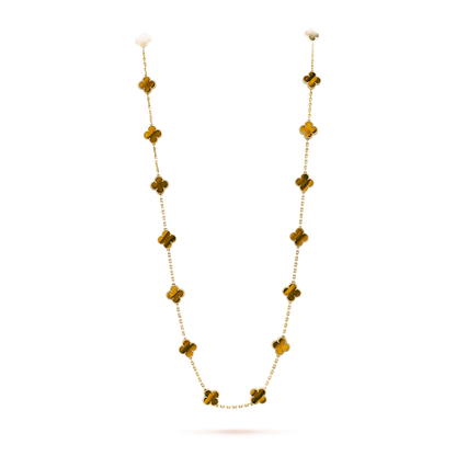 ˇGilded EraˇCLOVER 20 MOTIFS TIGER EYE ROSE GOLD
