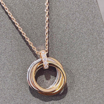 ˇGilded EraˇTRINITY NECKLACE GOLD  DIAMONDS