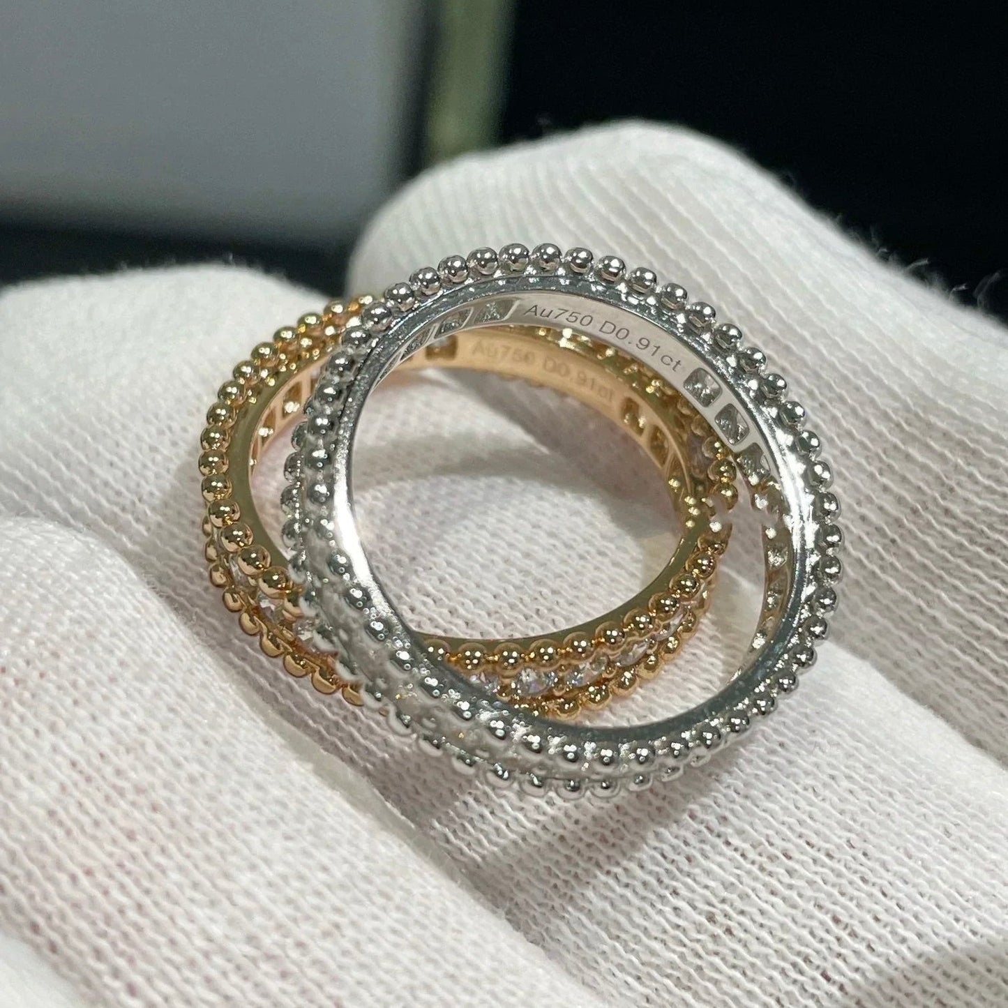 ˇGilded EraˇPERLEE DIAMOND SILVER RING