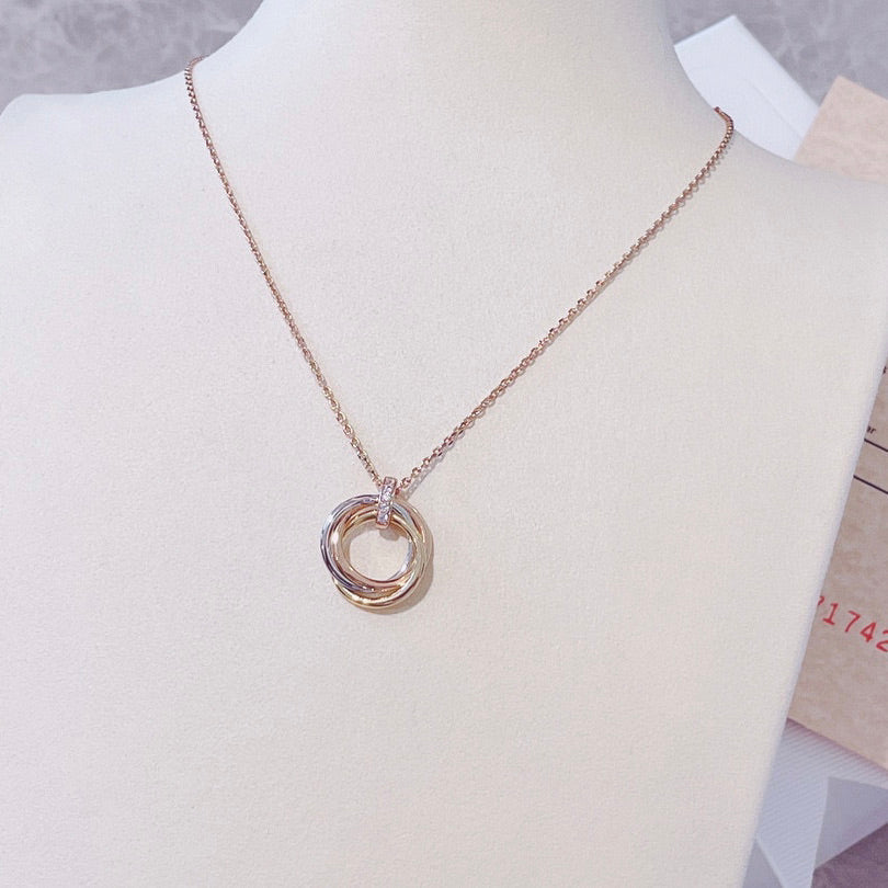 ˇGilded EraˇTRINITY NECKLACE GOLD  DIAMONDS