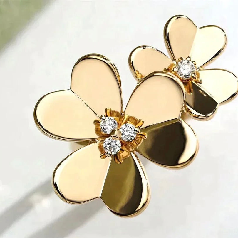 ˇGilded EraˇCLOVER COMOS GOLD DIAMOND RING