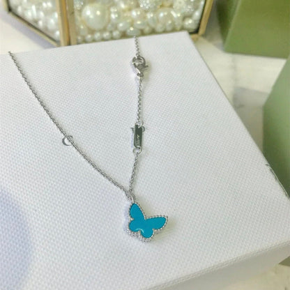 ˇGilded EraˇBUTTERFLY TURQUOISE BUTTERFLY BRACELET SILVER