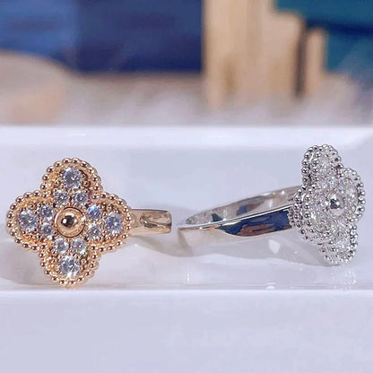 ˇGilded EraˇCLOVER DIAMOND RING