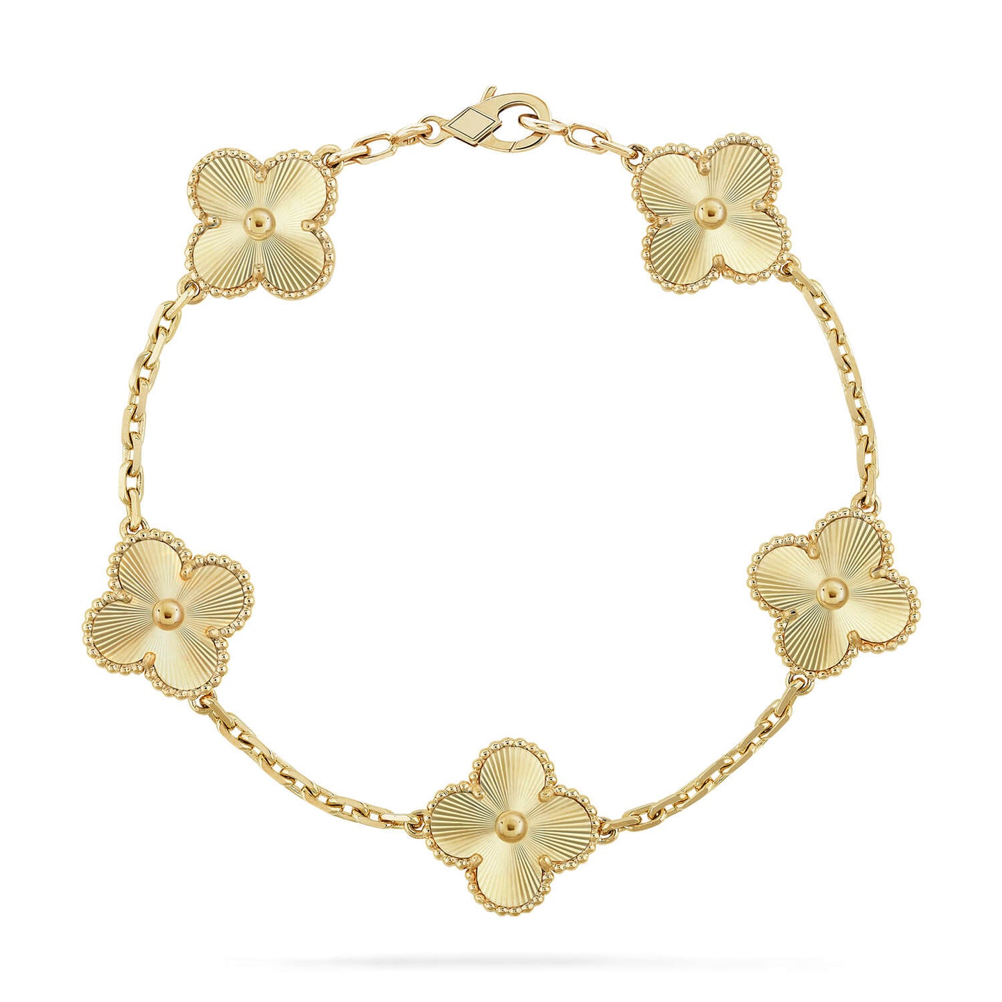 ˇGilded EraˇCLOVER 5 FLOWERS LASER BRACELET