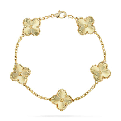 ˇGilded EraˇCLOVER 5 FLOWERS LASER BRACELET