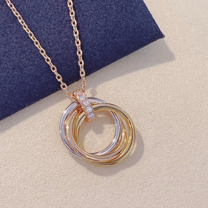 ˇGilded EraˇTRINITY NECKLACE GOLD  DIAMONDS