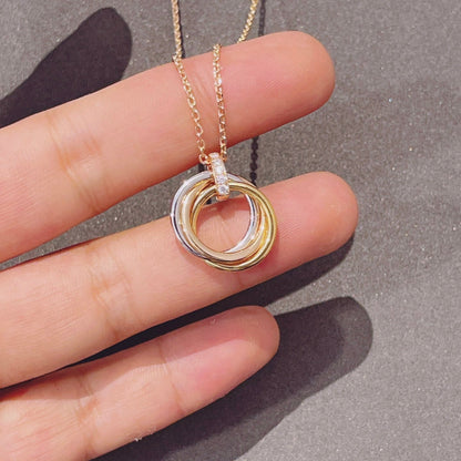ˇGilded EraˇTRINITY NECKLACE GOLD  DIAMONDS