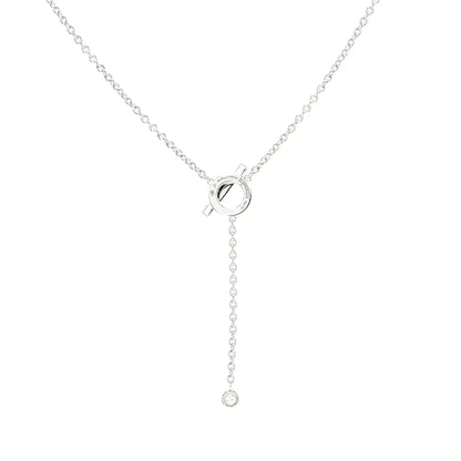 ˇGilded EraˇFINESSE SILVER DIAMOND NECKLACE