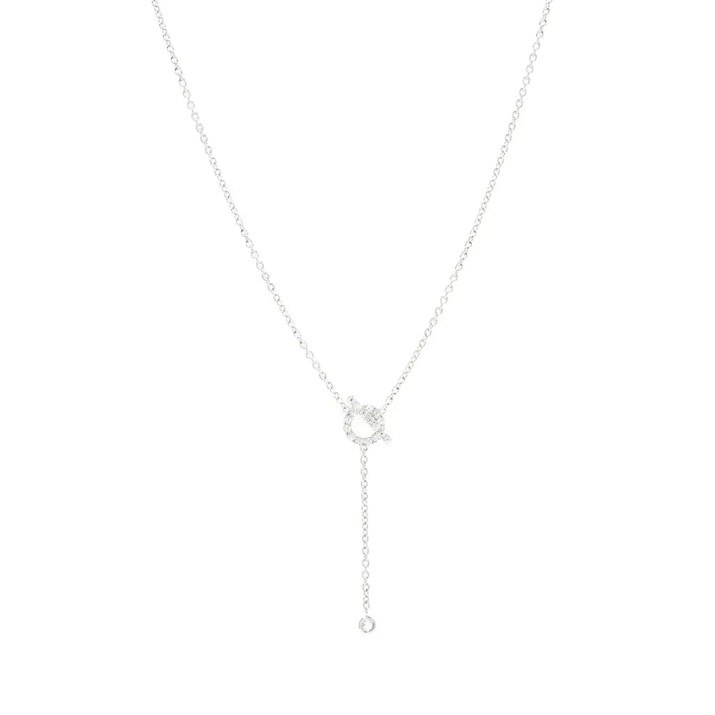 ˇGilded EraˇFINESSE SILVER DIAMOND NECKLACE