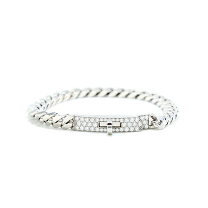 ˇGilded EraˇKELLY CHAIN SILVER DIAMOND BRACELET