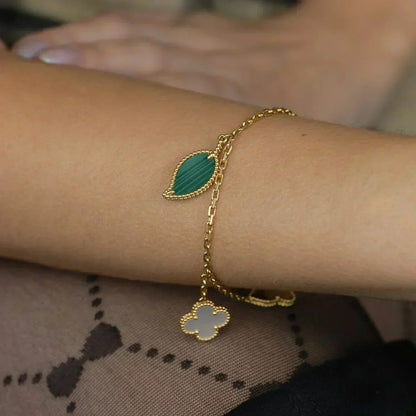 ˇGilded EraˇLUCKY SPRING 5 MOTIF GOLD BRACELET