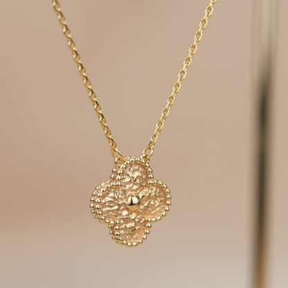 ˇGilded EraˇCLOVER 15MM  BRONZING NECKLACE