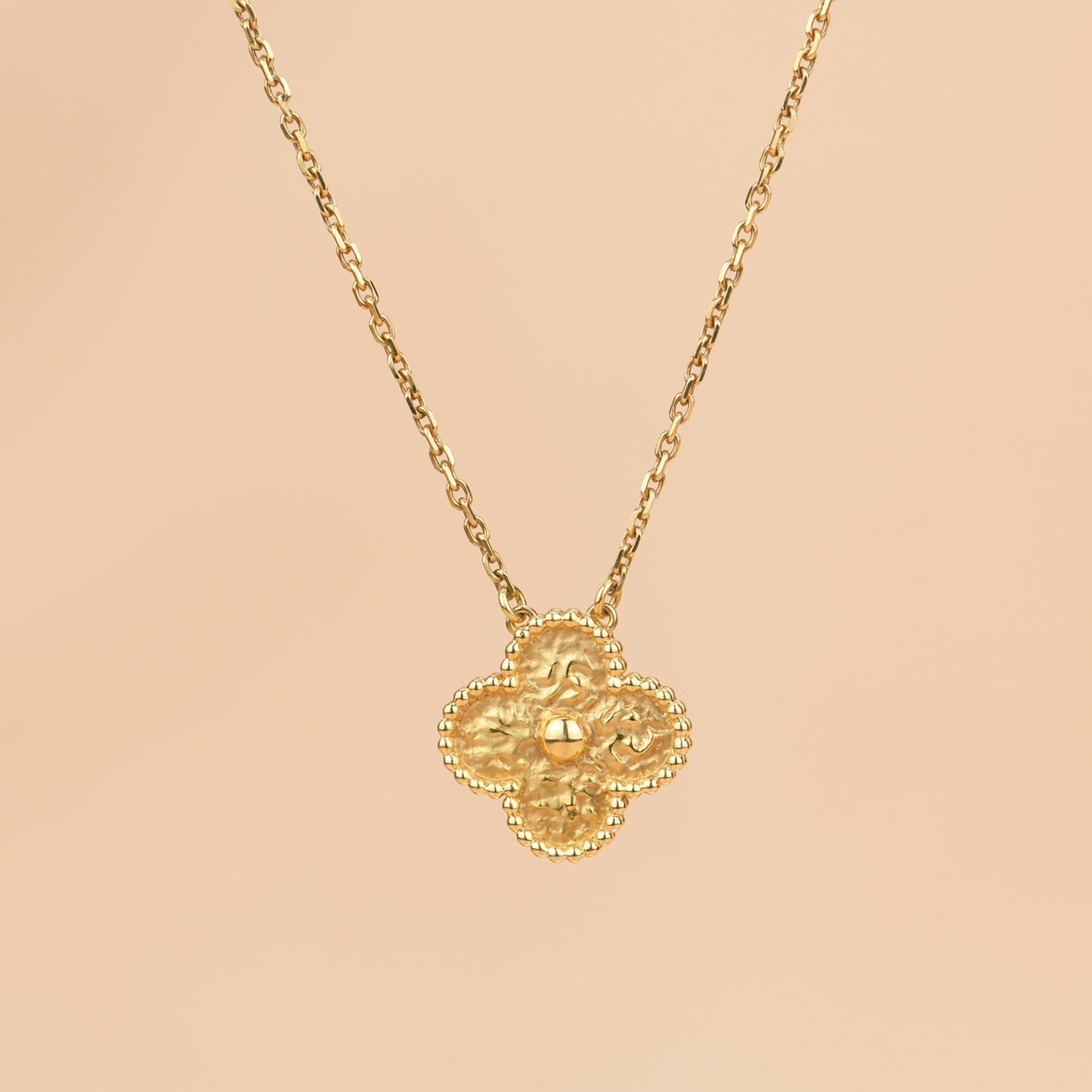 ˇGilded EraˇCLOVER 15MM  BRONZING NECKLACE