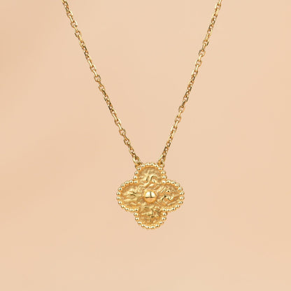 ˇGilded EraˇCLOVER 15MM  BRONZING NECKLACE