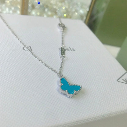ˇGilded EraˇBUTTERFLY TURQUOISE BUTTERFLY BRACELET SILVER