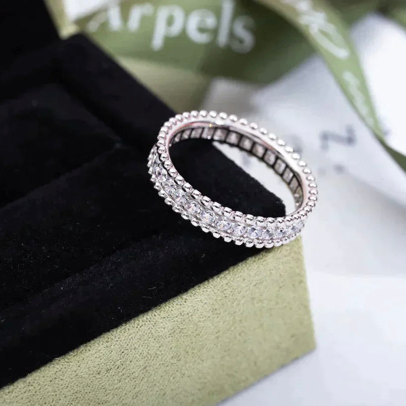 ˇGilded EraˇPERLEE DIAMOND SILVER RING