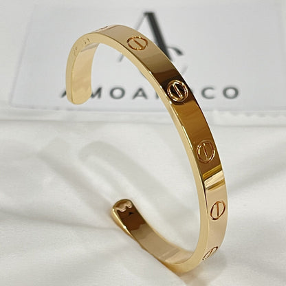 ˇGilded EraˇLOVE BRACELET 6.1MM OPEN CUFF