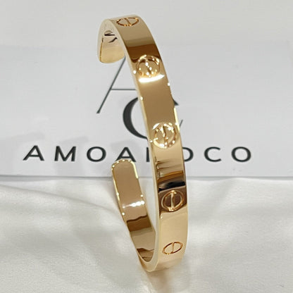 ˇGilded EraˇLOVE BRACELET 6.1MM OPEN CUFF