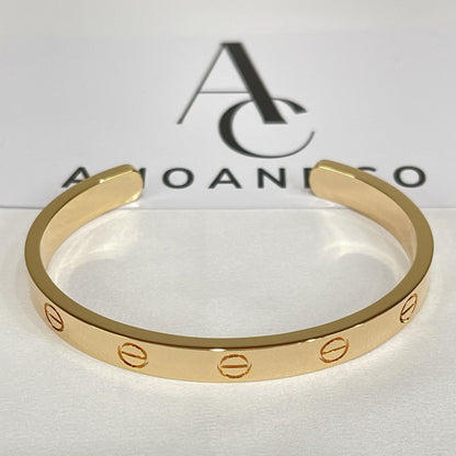 ˇGilded EraˇLOVE BRACELET 6.1MM OPEN CUFF