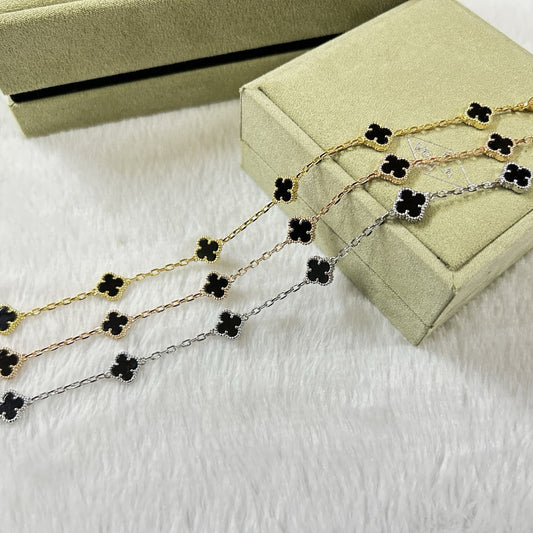 ˇGilded EraˇCLOVER 6 MOTIF  ONYXS BRACELET