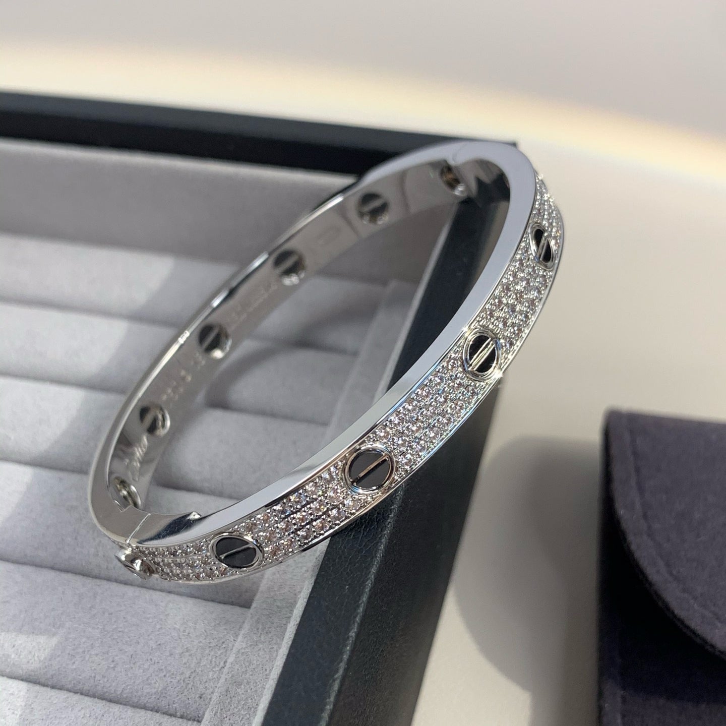 ˇGilded EraˇLOVE BRACELET 6.1MM DIAMOND-PAVED CERAMIC