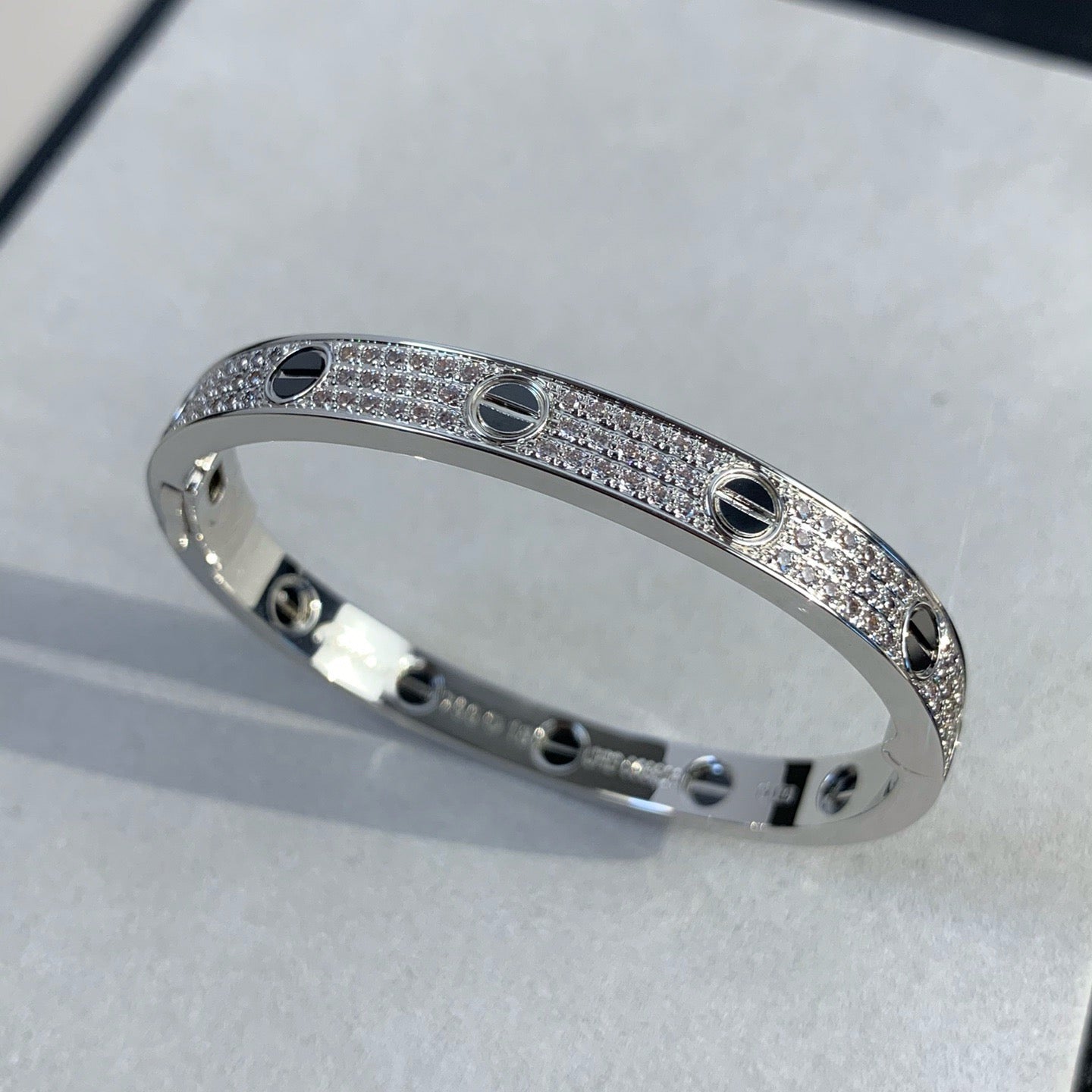 ˇGilded EraˇLOVE BRACELET 6.1MM DIAMOND-PAVED CERAMIC