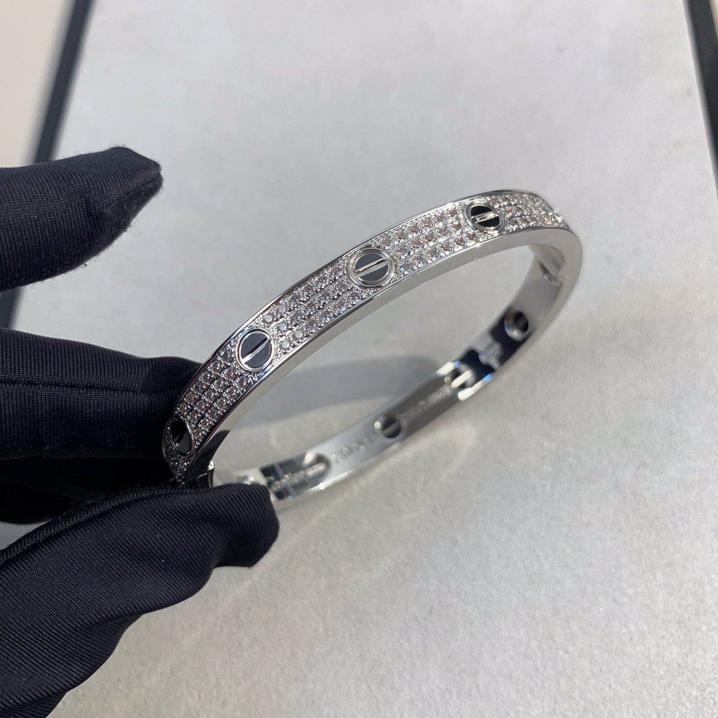 ˇGilded EraˇLOVE BRACELET 6.1MM DIAMOND-PAVED CERAMIC