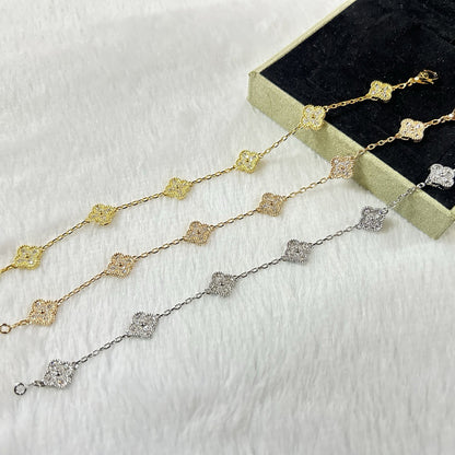ˇGilded EraˇCLOVER 6 MOTIF DIAMOND BRACELET