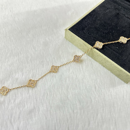 ˇGilded EraˇCLOVER 6 MOTIF DIAMOND BRACELET