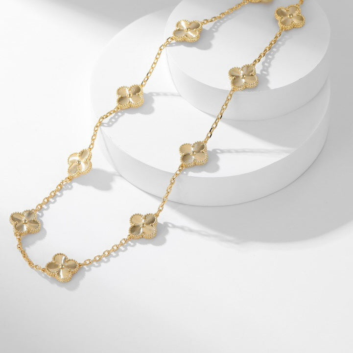 ˇGilded EraˇCLOVER 10 MOTIFS LASER NECKLACE