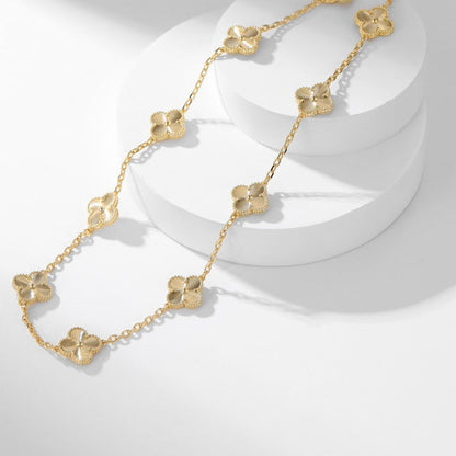 ˇGilded EraˇCLOVER 10 MOTIFS LASER NECKLACE