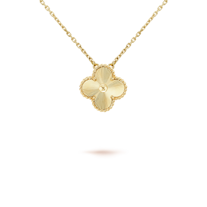 ˇGilded EraˇCLOVER 15MM LASER NECKLACE