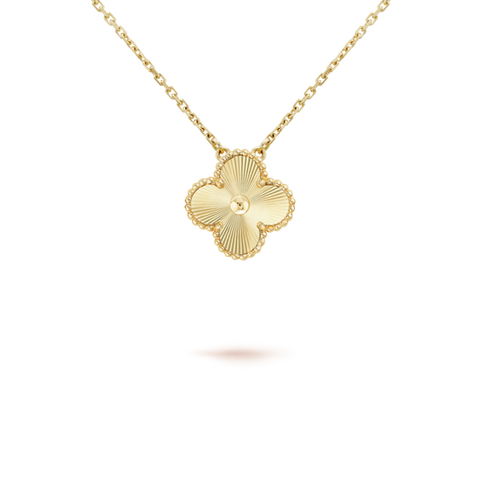 ˇGilded EraˇCLOVER 15MM LASER NECKLACE