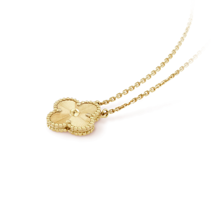ˇGilded EraˇCLOVER 15MM LASER NECKLACE