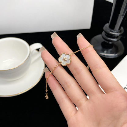 ˇGilded EraˇLUCKY  WHITE MOP  PLUM BLOSSOM NECKLACE