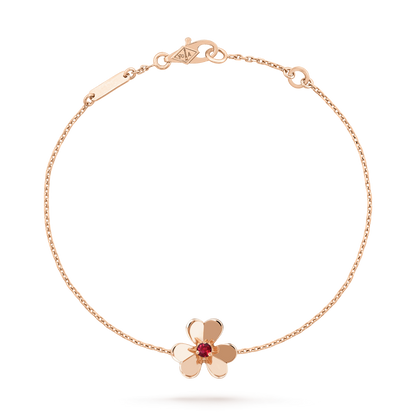 ˇGilded EraˇFRIVOLE GOLD FLOWER PINK MALACHITE BRACELET