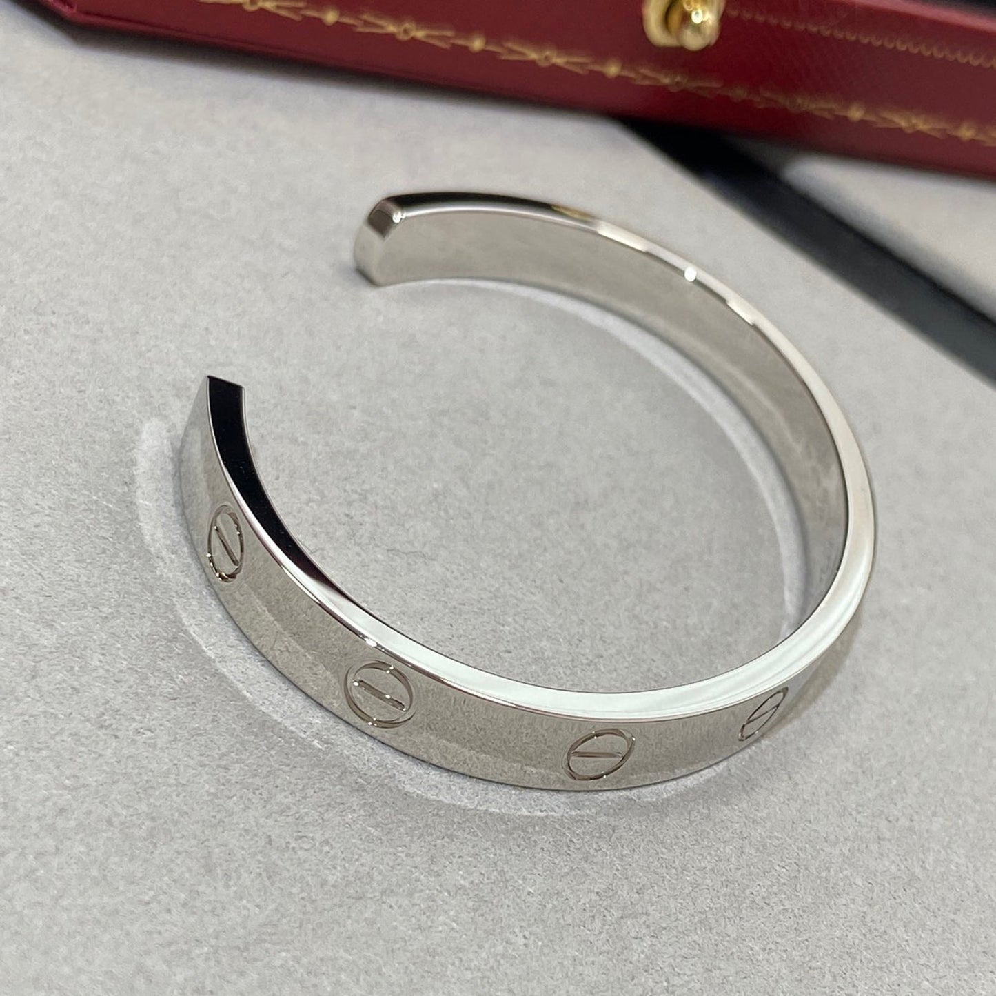 ˇGilded EraˇLOVE BRACELET 6.1MM 1 DIAMOND OPEN CUFF