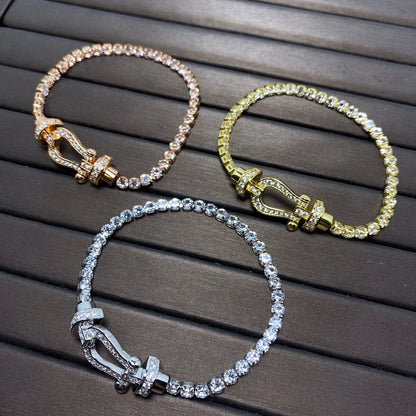 ˇGilded EraˇFORCE  HORSESHOE  DIAMOND TENNIS BRACELET