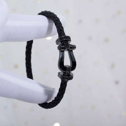 ˇGilded EraˇFORCE LARGE SERIES HORSESHOE BLACK SAMURAI BRACELET