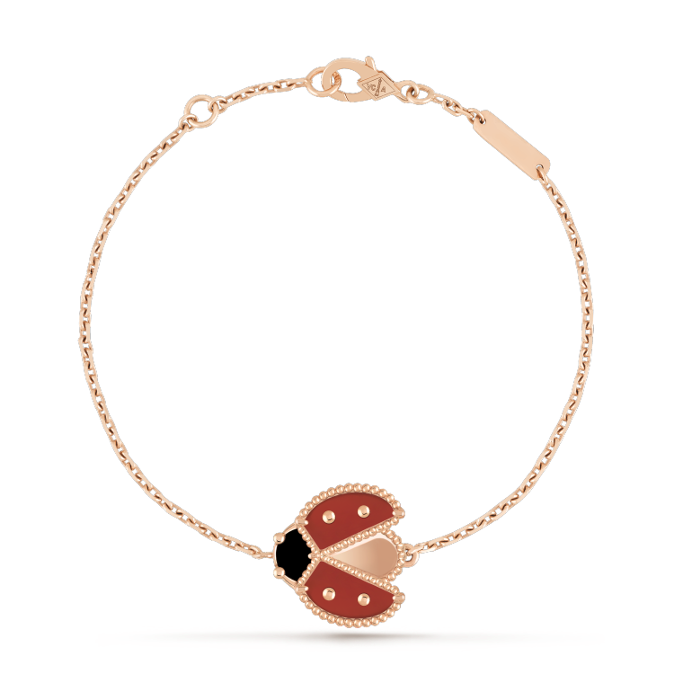 ˇGilded EraˇLUCKY SPRING 1 MOTIF PINK GOLD BRACELET