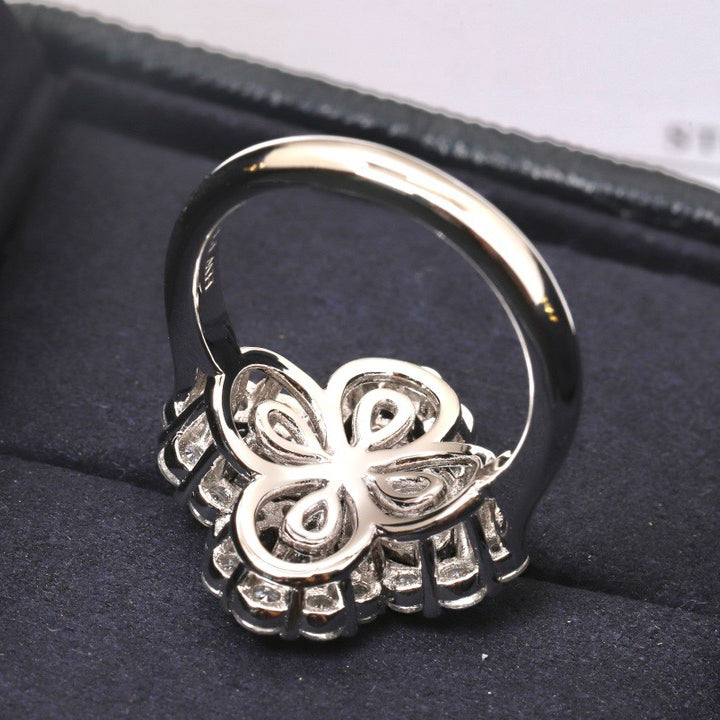 ˇGilded EraˇLOOP RING FULL MOTIF DIAMOND 16MM SILVE