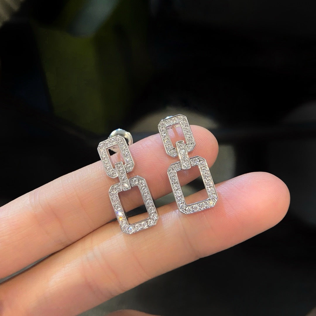 ˇGilded EraˇLINKS MEDIUM EARRINGS DIAMOND