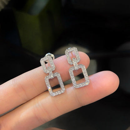 ˇGilded EraˇLINKS MEDIUM EARRINGS DIAMOND
