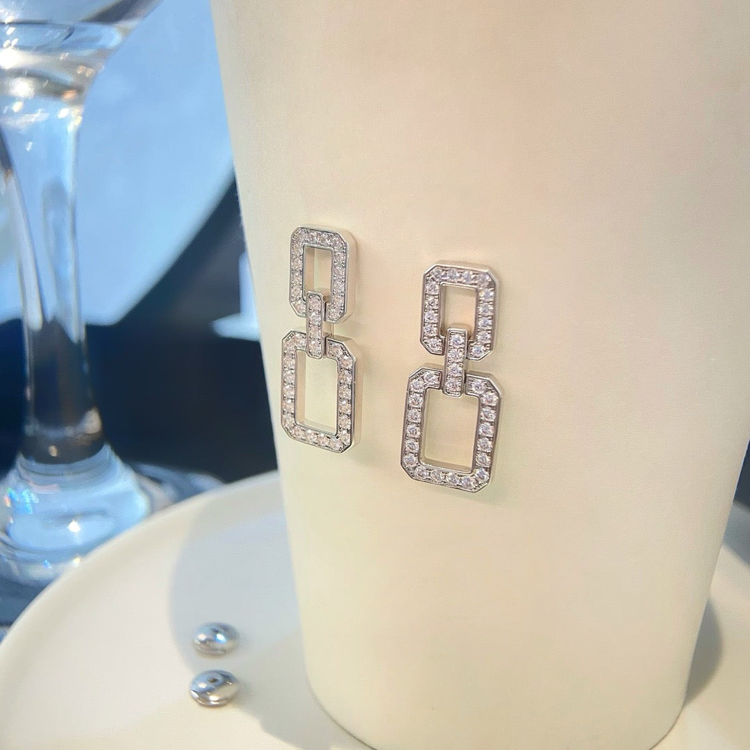 ˇGilded EraˇLINKS MEDIUM EARRINGS DIAMOND
