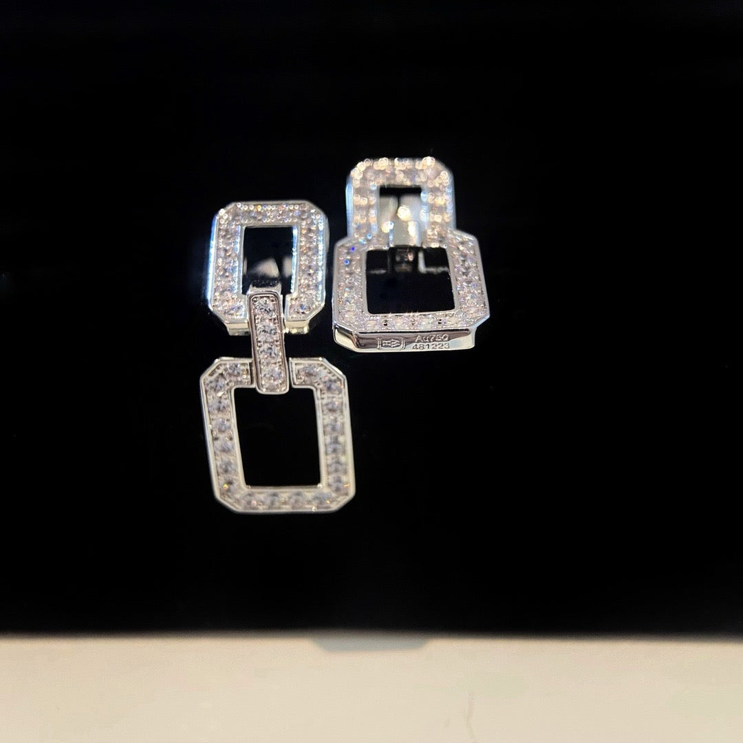 ˇGilded EraˇLINKS MEDIUM EARRINGS DIAMOND