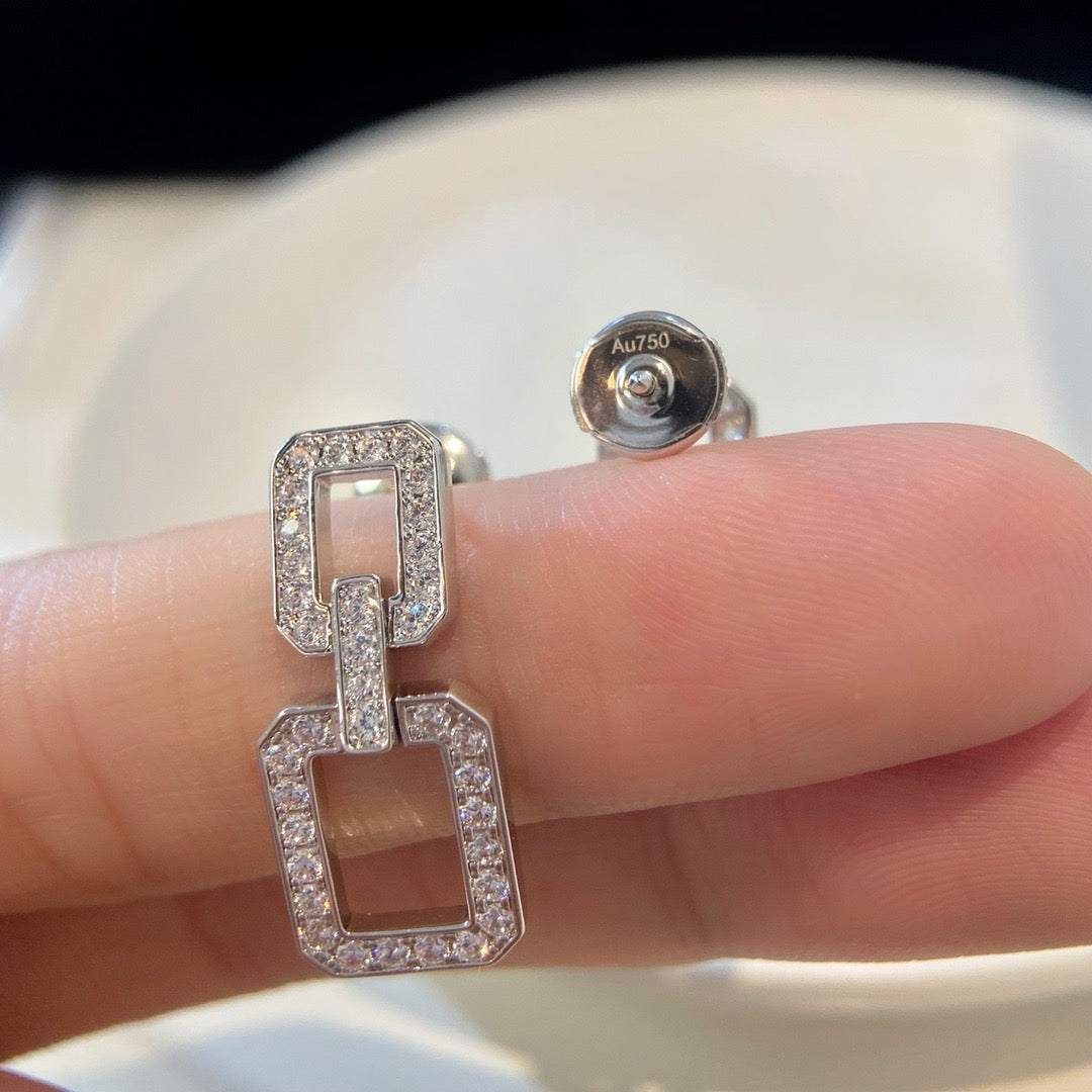 ˇGilded EraˇLINKS MEDIUM EARRINGS DIAMOND