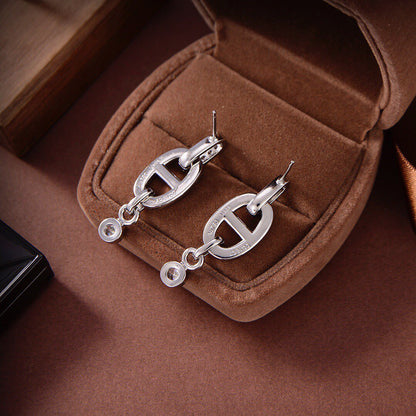 ˇGilded EraˇHM CHAINE DIAMOND EARRINGS